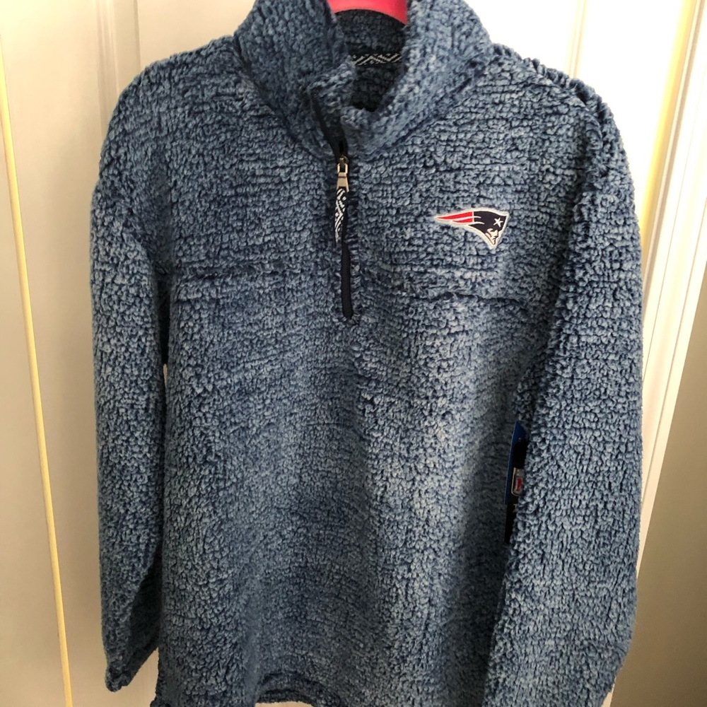 Patriots NFL Sherpa Pull Over Jacket
